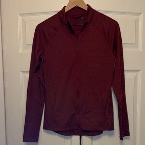 adidas Women's Maroon Zip-Up Jacket